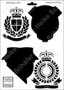 Schablone-Stencil A4 071-1550 Embleme mit Fläche